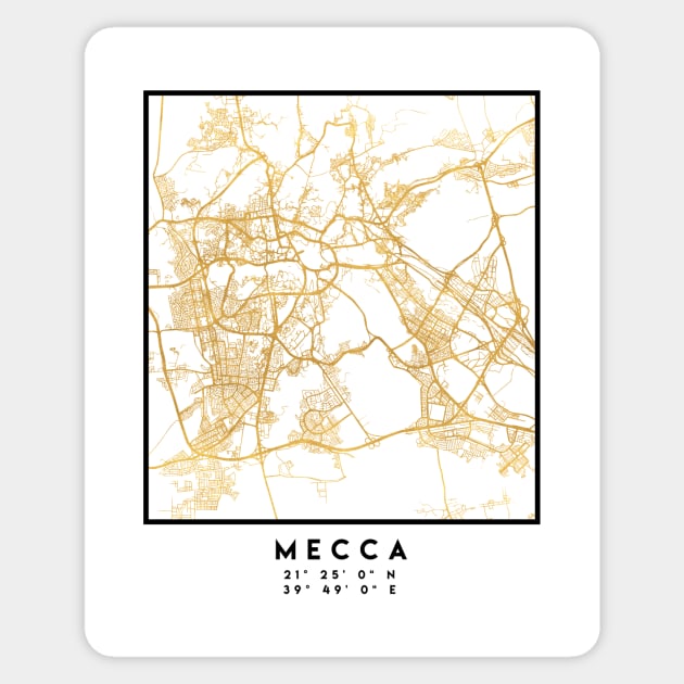 MECCA SAUDI ARABIA CITY STREET MAP ART Sticker by deificusArt